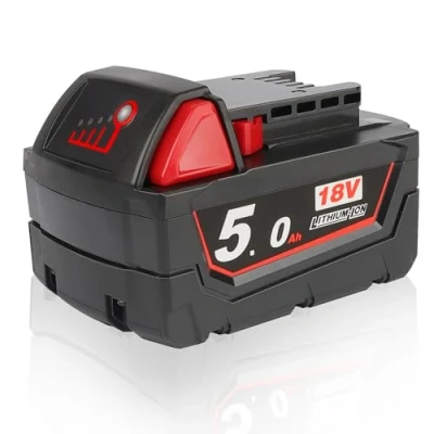 Abbildung von Waitley Ersatzakkku 18V 5000mAh Li ion Akku für Milwaukee M18 M18B 48 11 1850 1852 1820 1860 1828 10…