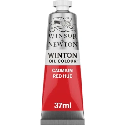 Abbildung von Winsor &amp; Newton 1414095 Winton, feine hochwertige Ölfarbe 37ml Tube mit gleichmäßiger Konsistenz, Lichtbeständig, hohe Deckkraft, Reich an Farbpigmenten Kadmium Rot Farbton