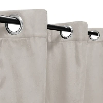 Abbildung von Atout Ciel Thermovorhang, Velourslederimitat, gefüttert, 140 x 280 cm, Beige