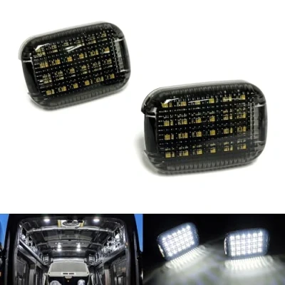 Abbildung von RZG 2x Schwarze LED Innenraumbeleuchtung Weiß Canbus für Transit MK8 Tourneo Custom Courier Connect ab 2013