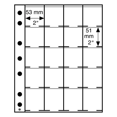 Abbildung von Leuchtturm, Grande zusatsblätter, Münzhalter 50x50 mm.