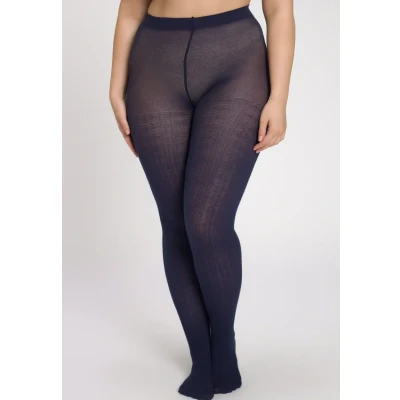 Abbildung von Ulla Popken Feinstrumpfhose Strickstrumpfhose modisches Zopfmuster warm