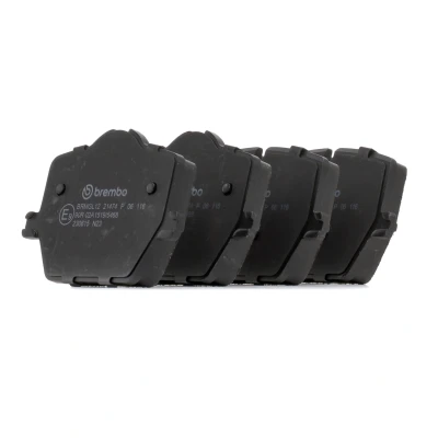 Abbildung von BREMBO P 06 116 Bremsbelagsatz für Verschleißwarnanzeiger vorbereitet mit Bremssattelschrauben, Anti Quietsch Blech Zubehör BMW: 3 Limousine