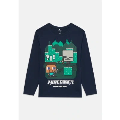 Abbildung von Name it Nkmac Minecraft BOX Langarmshirt für Kinder, Größe: 116, Navy blazer