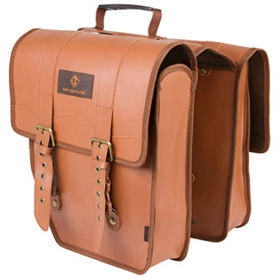 Abbildung von M Wave Amsterdam Double L Gepäckträgertasche, braun, 27.5 x 33.5 9 cm, 15