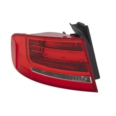 Abbildung von HELLA 2VA 009 686 091 Rückleuchte links äusserer Teil P21W 12 Rot mit Glühlampe, Lampenträger AUDI: A4 B8 Limousine