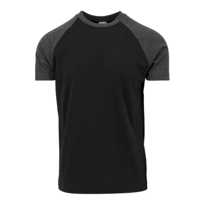 Abbildung von Urban Classics Raglan Contrast Tshirt print, Herren, Größe: XXL, Black mottled grey