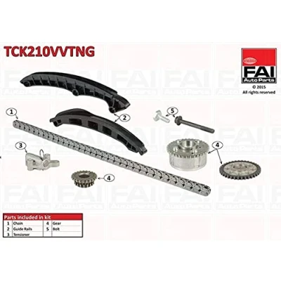 Abbildung von FAI AutoParts TCK210VVTNG Steuerkettensatz ohne Dichtungen, mit Zahnrädern Simplex, Kette geräuscharm VOLKSWAGEN: Tiguan I, Sharan II, Jetta 4