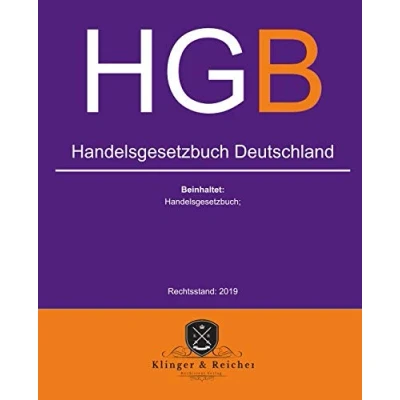 Abbildung von Handelsgesetzbuch HGB Deutschland: beinhaltet: (Rechtsstand 2019, Band 1)