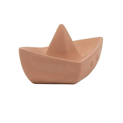 Abbildung von Nattou Badespielzeug aus 100 % natürlichem Gummi, Spielzeug Boot für die Badewanne, BPA frei, Silicon, Orange