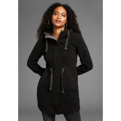 Abbildung von KangaROOS Fleecejacke, mit Kapuze, Kapuze aus Fleece Kordelzug 2 Wege Reißverschluss