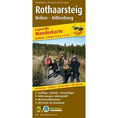 Abbildung von Rothaarsteig, Brilon Dillenburg: Leporello Wanderkarte mit Ausflugszielen, Einkehr &amp; Freizeittipps und Zugangswegen, GPS genau. 1:25000 (Leporello Wanderkarte: LEP WK)