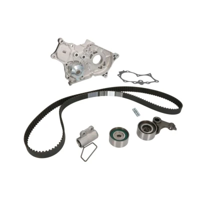 Abbildung von HEPU PK77721 Wasserpumpe + Zahnriemensatz mit Spanndämpfer, Spannrolle 178 TOYOTA: RAV4 II SUV, Avensis Verso, I Kombi