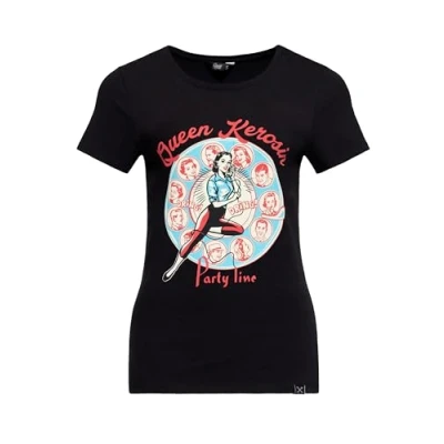 Abbildung von QueenKerosin T Shirt Party Line (1 tlg) mit 50s Artwork