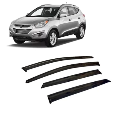 Abbildung von Rumplex Windabweiser Luftabweiser Regenabweiser Seitenfensterabweiser Kompatibel mit Hyundai Ix35 2010 2015 Autofenster Regenschutz Anklebbare Deflektoren 4 Stück