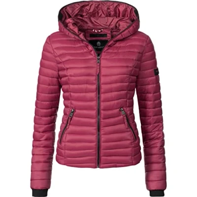 Abbildung von Navahoo Damen leichte Übergangsjacke Steppjacke mit Kapuze Kimuk Bordeaux Gr. XS