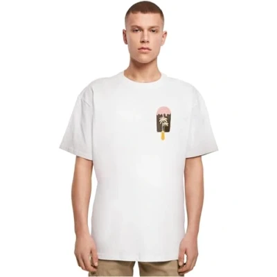 Abbildung von Merchcode Summer Icecream Heavy Oversize Tshirt print, Herren, Größe: Large, White