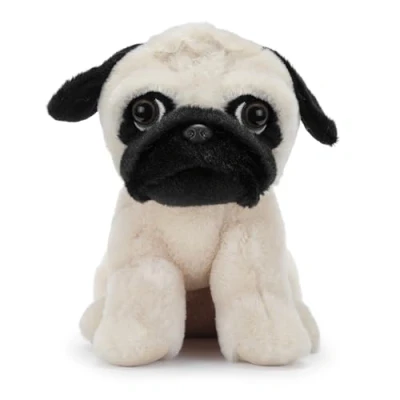 Abbildung von Zappi Co Mops Kuscheltier (22cm) Treuer Mopsfreund zum Kuscheln Weich, Flauschig &amp; Nachhaltig Knuffiges Gesicht mit Charakter