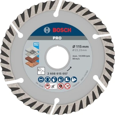 Abbildung von Bosch Professional 10 Stück Diamanttrennscheibe Standard for Universal (Beton und Mauerwerk, 115 x 22,23 mm, Zubehör Winkelschleifer)