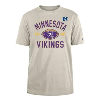 Abbildung von MINNESOTA VIKINGS New Era Cap NFL Regular T Shirt Distressed Screenprint Team Graphic Stone Unisex