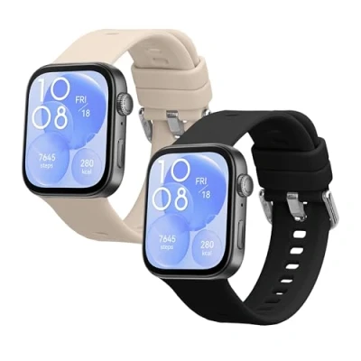Abbildung von kwmobile Uhrenarmband 2x Sportarmband für Huawei Watch Fit 3, Armband TPU Silikon Set Fitnesstracker