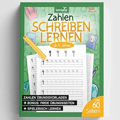 Abbildung von Zahlen schreiben Lernen ab 5 Jahren: Mein Übungsheft mit von 1 10 für Kinder tollen Vorlagen zum Üben und Mädchen Jungen im ... den Schulanfang der Vorschule, Band 3)