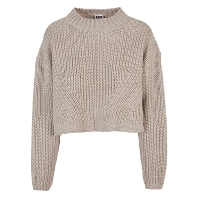 Abbildung von Urban Classics WIDE Strickpullover, Damen, Größe: 3XL, Warmgrey