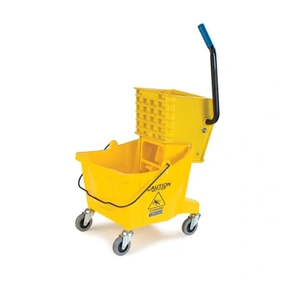 Abbildung von Carlisle 3690804 Gewerbeimer mit seitlichem Auswringer, 26 Quart Kapazität, gelb