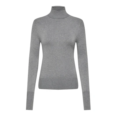 Abbildung von ONLY Onlvenice ROLL Strickpullover, Damen, Größe: XL, Light grey melange