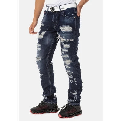 Abbildung von Cipo &amp; Baxx Jeans Slim Fit, Herren, Größe: 29x32, Darkblue
