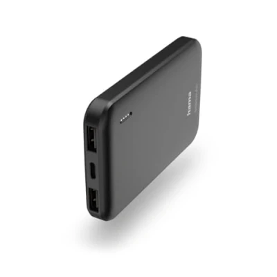 Abbildung von Hama Powerbank 5000mAh, 1x USB C, 2x A, Anthrazit, akkuschonend Laden 5000 mAh