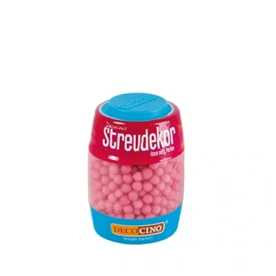Abbildung von DECOCINO Essbare Perlen in Rosa (50g) Streu Dekor, Zucker Streusel matt glänzende Zuckerperlen perfekt zum Dekorieren von Torten, Kuchen und Cupcakes