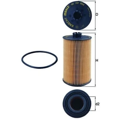 Abbildung von MAHLE ORIGINAL OX 157D Ölfilter Filtereinsatz