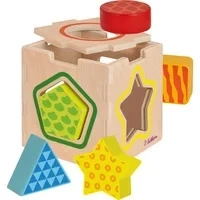Abbildung von Eichhorn Steckspielzeug Steckbox, (7 tlg), Motorikspielzeug Holzspielzeug Babyspielzeug Formen Farben