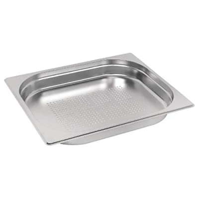 Abbildung von Vogue E698 Edelstahl perforiert Gastronorm 1/2 Behälter, 40 mm