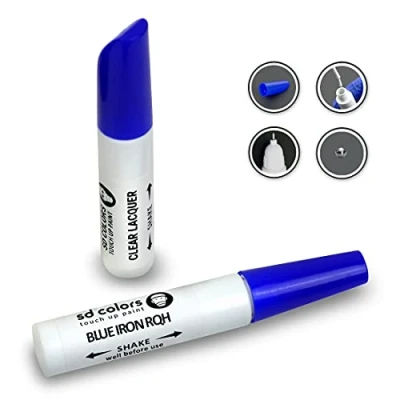 Abbildung von SD COLORS Blue Iron RQH Ausbesserungsstift, Reparaturset, 12 ml, Pinsel für Kratzer, Chip, Farbcode, (Farbe + Lack)