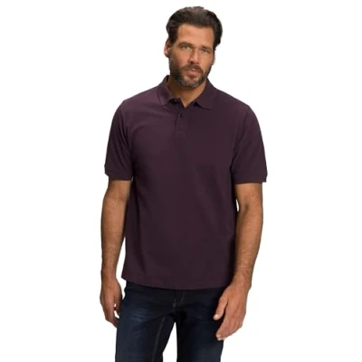 Abbildung von JP 1880 Herren große Größen Übergrößen Menswear L 8XL JP1880 Poloshirt, Basic, Halbarm, Piqué, bis 10XL dunkel violett 702560120