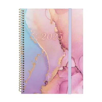 Abbildung von Finocam Kalender Spirale Design Collection 2025 Woche Horizontales Layout Januar Dezember (12 Monate) Goldy Italienisch