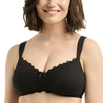 Abbildung von Sans Complexe BH Ava Post Surgical Non Wire Bra Schwarz Baumwolle C 75 Damen