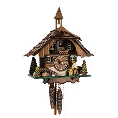 Abbildung von CLOCKVILLA HETTICH UHREN Kuckucksuhr mechanisch Original Schwarzwälder beweglicher Holzhacker 1 Tag Werk