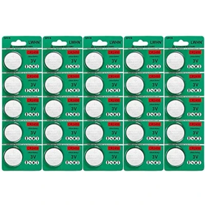 Abbildung von CR2450 3v Lithium Batterie CR 2450 Coin Cell Battery mit Kapazität 650mAh 25 Pack für Led Candles