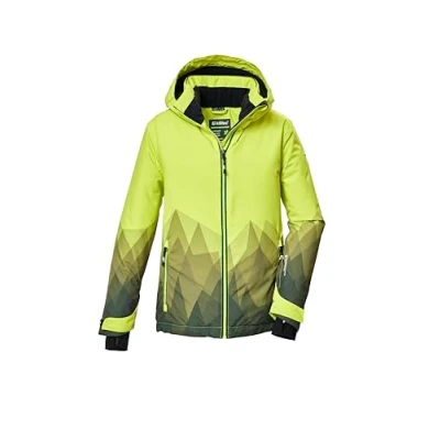 Abbildung von killtec Jungen Skijacke/Funktionsjacke mit Kapuze und Schneefang KSW 383 BYS SKI JCKT, lime, 116, 42096 000