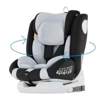 Abbildung von Babify Onboard, Autositz Isofix für Babys und Kinder, 0 Monate 12 Jahre, 40 150cm, 360drehbar, tragbarer sicherer Sitz i Size ECE R129