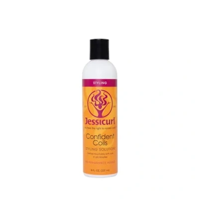 Abbildung von Jessicurl Confident Coils Styling Lösung, ohne Zusatz von Duftstoffen, 8 Fl oz. Lockencreme zur Feuchtigkeitskontrolle und Frizz Kontrolle, Produkte für lockiges Haar, Stylingcreme