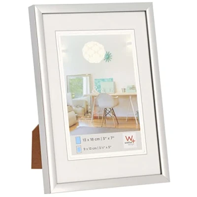 Abbildung von walther design Bilderrahmen silber 10 x 15 cm New Lifestyle Kunststoffrahmen KV015S