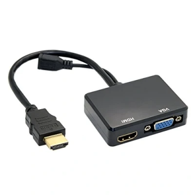 Abbildung von JSER HD 213 HDMI auf VGA und Buchsen Splitter mit Audio Video Kabel, Konverter Adapter für HDTV PC Monitor
