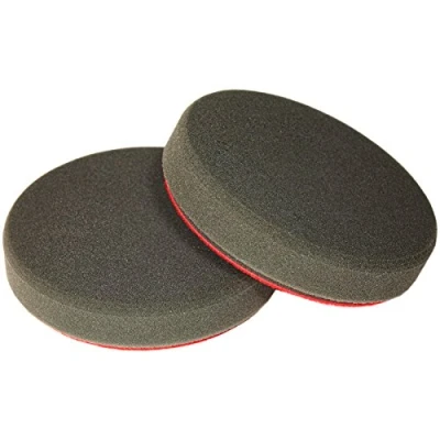 Abbildung von Brestol Polierscheibe Soft &amp; glatt 2er Set 150 mm Klett Klettpolierscheibe Polierhaube Polierpad Polierteller Polierschwamm
