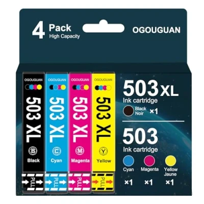 Abbildung von OGOUGUAN 503XL Druckerpatrone Kompatibel für Epson 503 Patronen Expression Home XP 5200 5205 XP5200 XP5205 Workforce WF 2960DWF 2965DWF 2960 2965 (4er Pack)