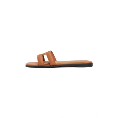 Abbildung von Tommy Hilfiger LOGO Strap MULE Pantolette flach, Damen, Größe: 36, Cinnamon bark Schuhe
