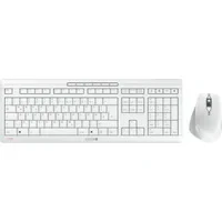 Abbildung von Stream Desktop Comfort, Kabelloses Tastatur Maus Set, Deutsches Layout (QWERTZ), 2,4 GHz Funk, Flüsterleise Tasten, Ergonomische Rechtshändermaus, Weiß Grau